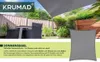 KRUMAD Sonnensegel Rechteckig 3x2 m Grau Sonnenschutz Produktbild-Vorschau 6