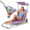 Chaise longue à roulettes avec toit Chaise longue pliante Voir les images du produit 1