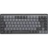 A top-down view of a gray mechanical keyboard on a white background. Produktbild-Vorschau