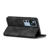 A black flip case for a smartphone is shown from a side-angle. Produktbild-Vorschau