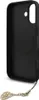 A black phone case with a gold charm attached. Produktbild-Vorschau