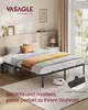 A bedroom scene featuring a bed frame with bedding and decorative items. Produktbild-Vorschau