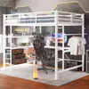 Merax Etagenbett Hochbett 140x200 cm, mit LED, Schreibtisch Produktbild-Vorschau 5