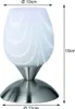 Lampe de table CUP II argent-blanc 1xE14x40W verre, Voir les images du produit 4