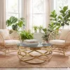 SalesFever Couchtisch Ø 80 cm | Tischplatte Sicherheitsglas Produktbild-Vorschau 4