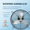 A close-up of a fan with marketing text and icons. Voir les images du produit