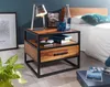 Konsola nocna 50 x 45 x 45 cm WL5.624 Drewno sheesham Metal Podgląd zdjęcia produktu 2