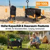 HAUSPROFI 100L Bollerwagen faltbar offroad schwarz, Produktbild-Vorschau 2