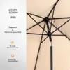 Slnečník FCH 266 cm so solárnym LED osvetlením, 9-stopový Náhľad obrázku produktu 8