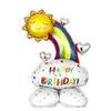 Ballon en plastique debout, soleil avec arc-en-ciel Happy Voir les images du produit 2