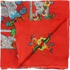 Baumwolltuch - Blumenmuster 2 rot - quadratisches Tuch Produktbild-Vorschau 4