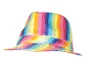Pailletten-Hut Regenbogen-Damenhut bunt Produktbild-Vorschau 5