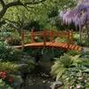 Pont de jardin Relaxdays, avec balustrade, en bois de Voir les images du produit 2