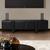 TV Schrank Schwarz Holz Modern mit 4 Türen, MDF, B160 x T40 Produktbild-Vorschau 9