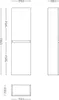Technical drawing of a tall cabinet with dimensions. Anteprima dell’immagine prodotto
