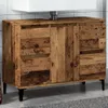 vidaXL Mobiletto lavabo in legno vecchio 80x33x60 cm Anteprima dell’immagine prodotto 2