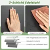 Collage showing a hand touching a surface, a hand cleaning a surface, and a diagram of layered material. Podgląd zdjęcia produktu
