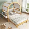 Merax ausziehbares Kinderbett 140x200cm, Schiebebett Produktbild-Vorschau 3