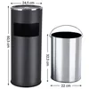 Cendrier sur pied 30 L avec cendrier Noir 60,5 x 24,5 cm Voir les images du produit 8