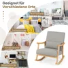 Collage showing a rocking chair in different room settings: living room, bedroom, children's room, and office. Podgląd zdjęcia produktu