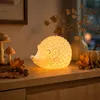 LED Porzellan Igel Groß Warmweiß 6H Timer Herbstdeko Edle Produktbild-Vorschau 1