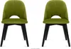 Two green chairs with black legs are shown against a white background. Náhled obrázku produktu
