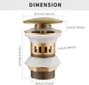 A diagram showing the dimensions of a sink drain assembly. Produktbild-Vorschau