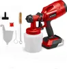 A red and black electric paint sprayer with accessories on a white background. Produktbild-Vorschau