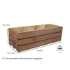 Blumenkasten aus Massivholz – braun, 50 cm Produktbild-Vorschau 2