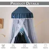 Zanzariera per letto 65x270 cm Blu navy Lettino per bambini Anteprima dell’immagine prodotto 4