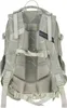 The back view of a gray and white patterned backpack. Produktbild-Vorschau
