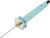 A light blue electric foam cutter with a silver and gold tip is shown against a white background. Produktbild-Vorschau