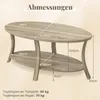 COSTWAY Couchtisch, Wohnzimmertisch mit Ablage, Produktbild-Vorschau 6