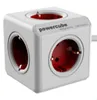 A white cube-shaped power strip with multiple outlets. Produktbild-Vorschau