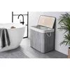 WohnDirect Wäschekorb mit Deckel BAMBOO Waschgrau 72 L - Produktbild-Vorschau 2