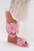 Damen flache Sandalen mit dekorativen Blumen Rosa Elzoria Produktbild-Vorschau 6