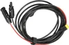 A coiled black and red cable with black connectors on one end and a yellow connector on the other, against a white background. Produktbild-Vorschau