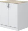 Spülenunterschrank >KIRA< in Weiß glänzend/Mattweiß - Produktbild-Vorschau 1