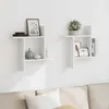 vidaXL Nástenné police 2 ks Biela 50x12x50 cm Materiál na Náhľad obrázku produktu 2