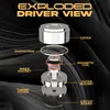 An exploded view diagram of a headphone driver, showing its internal components. Produktbild-Vorschau