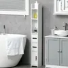 Kleankin Badezimmer-Säulenschrank, hoher Toilettenschrank Produktbild-Vorschau 2
