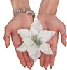 Vánoční hvězda s klipem 13x13 cm, bílá Náhled obrázku produktu 6