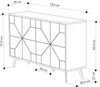 A line drawing of a white cabinet with dimensions indicated by lines and text. Náhled obrázku produktu