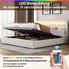 Letto imbottito 180 x 200 cm letto funzionale con rete a Anteprima dell’immagine prodotto 2