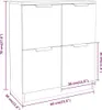 vidaXL Kredensy 2 szt. Biały 60x30x70 cm Materiał Podgląd zdjęcia produktu 7