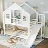 OKWISH Lit Superposé Enfant 90x200 cm - Lit Cabane avec Voir les images du produit 1