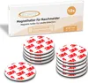 A product box and several magnetic holders for smoke detectors. Produktbild-Vorschau