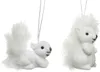 Christbaumschmuck Kunststoff / Samt Eichhörnchen 6cm weiß, Produktbild-Vorschau 1