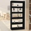 vidaXL Bücherregal/Raumteiler Schwarz 80x30x166 cm Produktbild-Vorschau 2