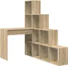 vidaXL Scrivania ad angolo con ripiano in rovere Sonoma Anteprima dell’immagine prodotto 1
